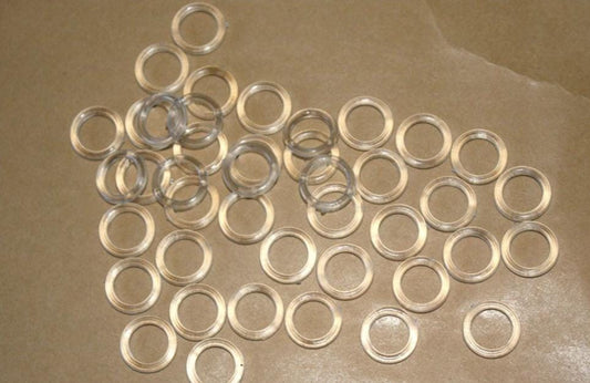 13mm clear sew on roman blind cord rings. Various packs available