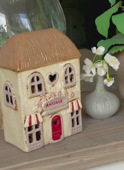 Ceramic Antique Shop/Cottage Candle Holder