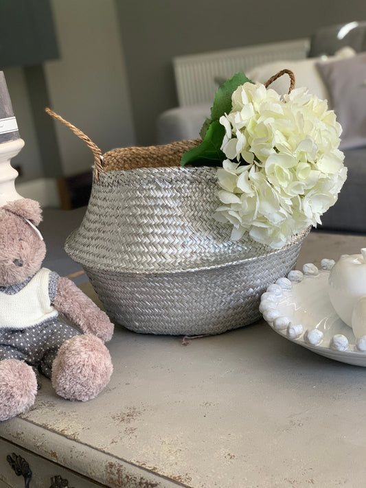 Seagrass Silver Basket