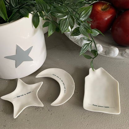 East of India little Porcelain Star Dish, 'You're a Star'