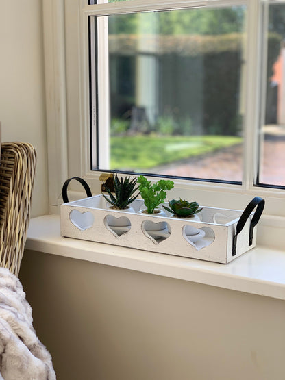 Heart Trug -Grey or White