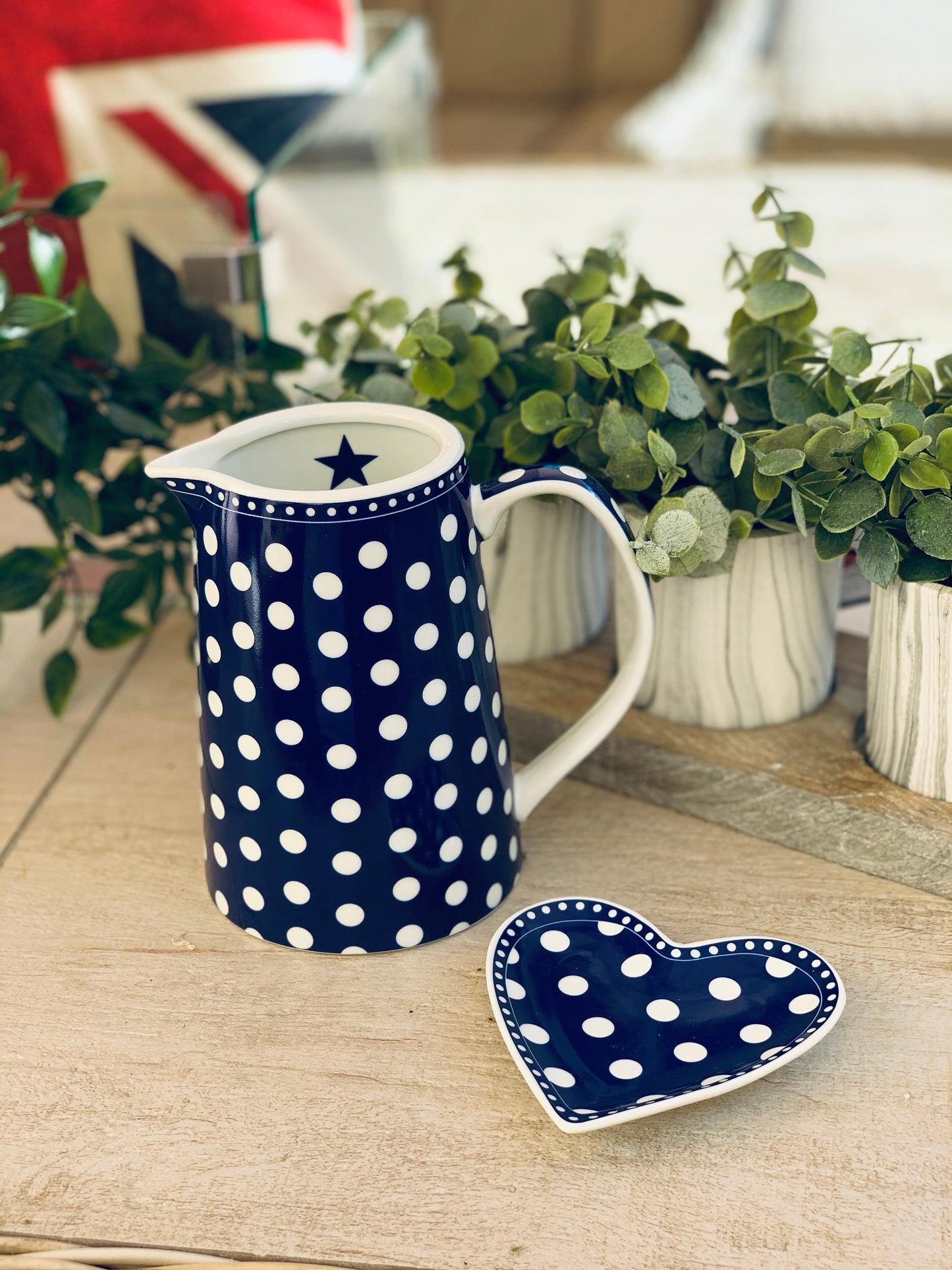 Krasilnikoff porcelain dark blue heart shaped dish