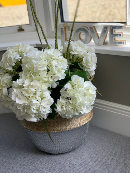 Seagrass Silver dipped basket