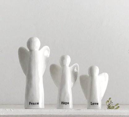 East of India Set of 3-Porcelain Angels