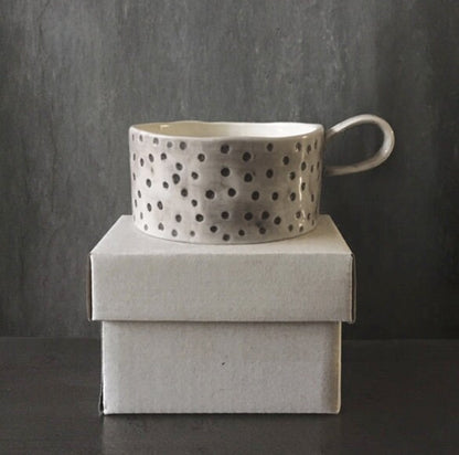 East of India Dimpled Spot Handled Candle Holder