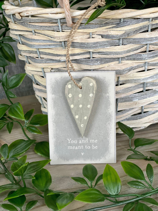 Dotty Heart Tag - You & me meant to be