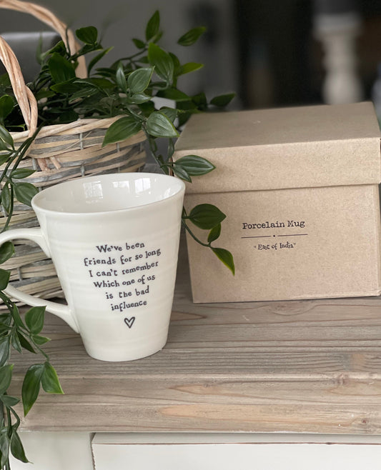 East of India porcelain mug - Bad influence