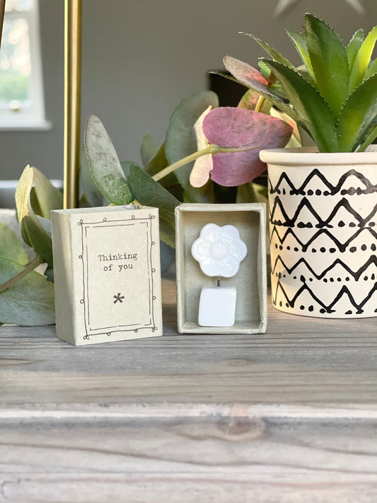 Thinking of you - East of India Matchbox Flower