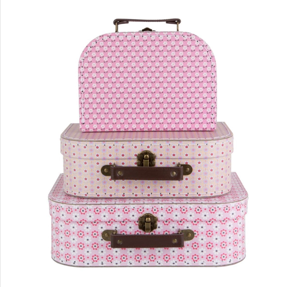Spring Retro Suitcases - Set of 3