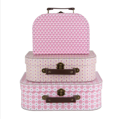 Spring Retro Suitcases - Set of 3