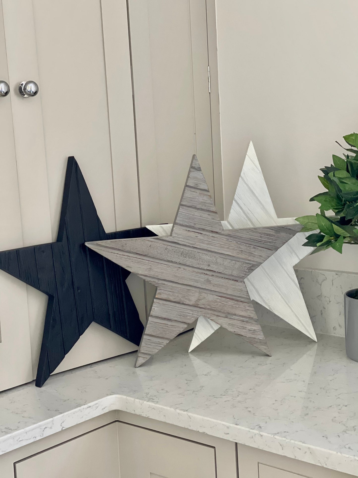 Wooden Wall Star - White