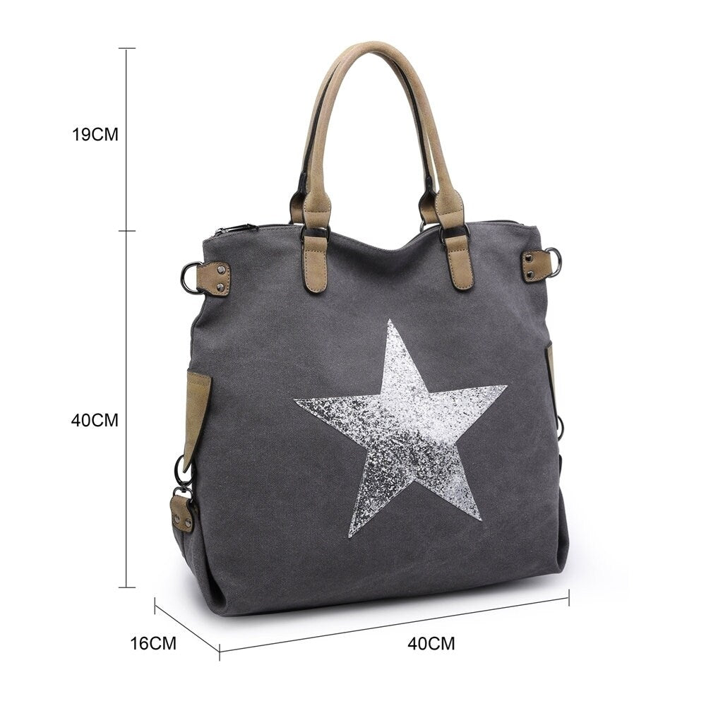 Canvas Star Bag - Mustard Yellow