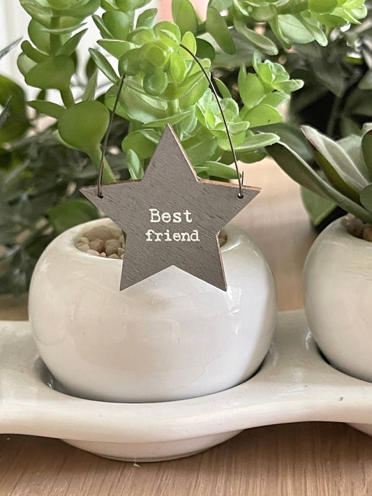 East of India little keepsake star sign- Best Friend