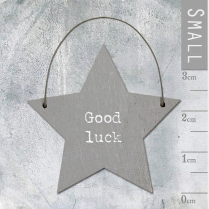 East of India little keepsake star sign- Good Luck