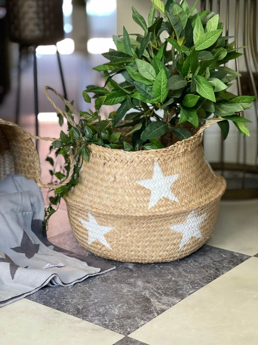 Seagrass White Star Basket