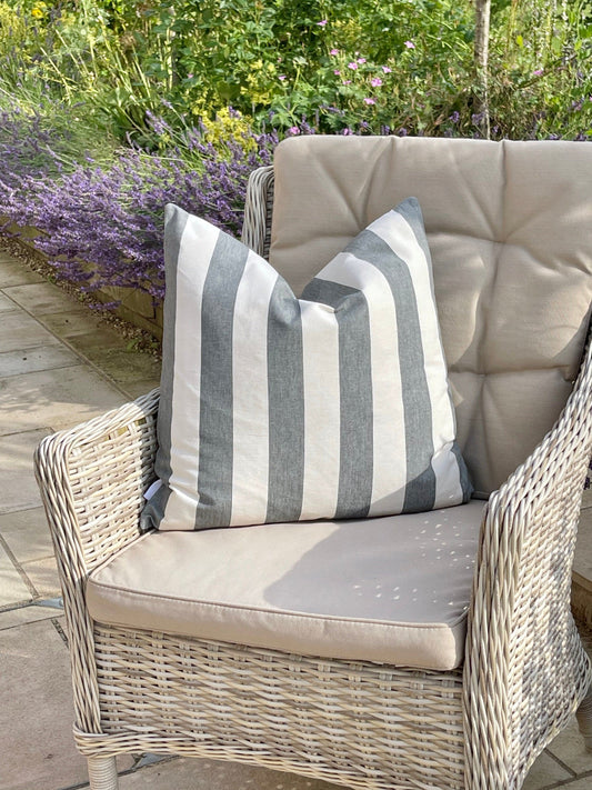 Biggie Best Wide Slate Stripe Cushion