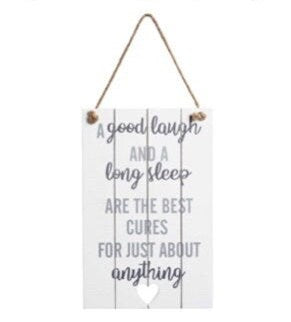 A good laugh and a long sleep ...sign