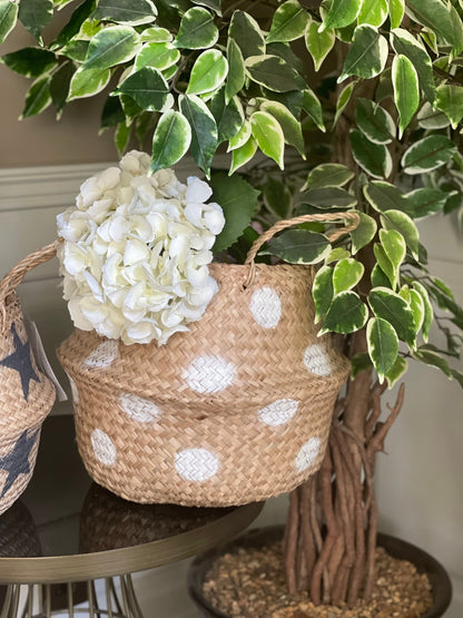 Seagrass White Spot Basket