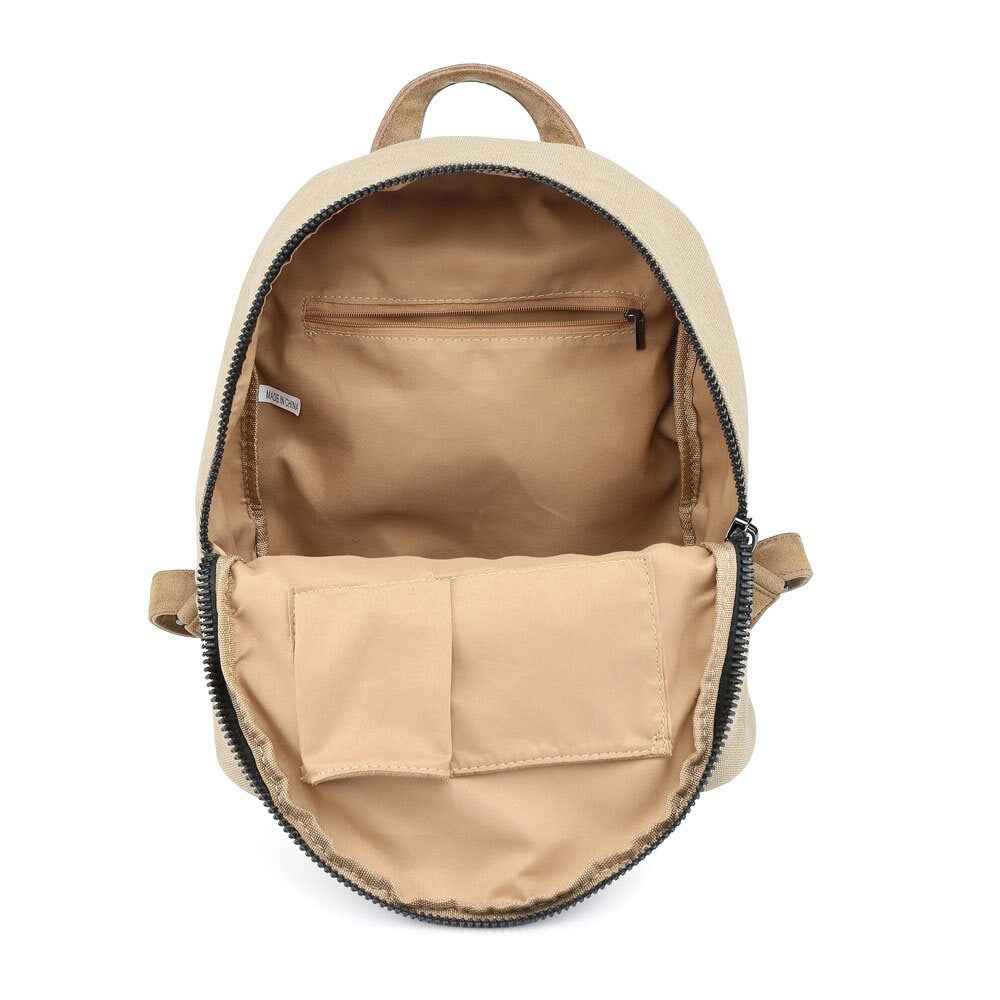 Yellow Canvas Rucksack/Backpack with Silver Star