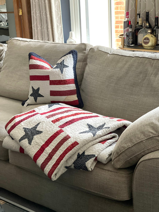 Marine Star Quilted Bedspread Double