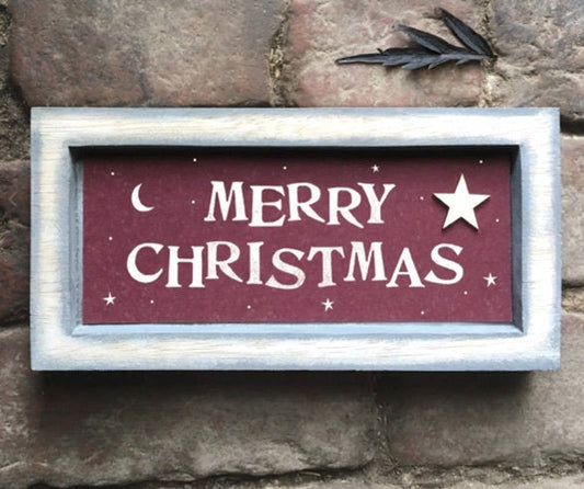 East of India ‘Merry Christmas’ Long Box Frame