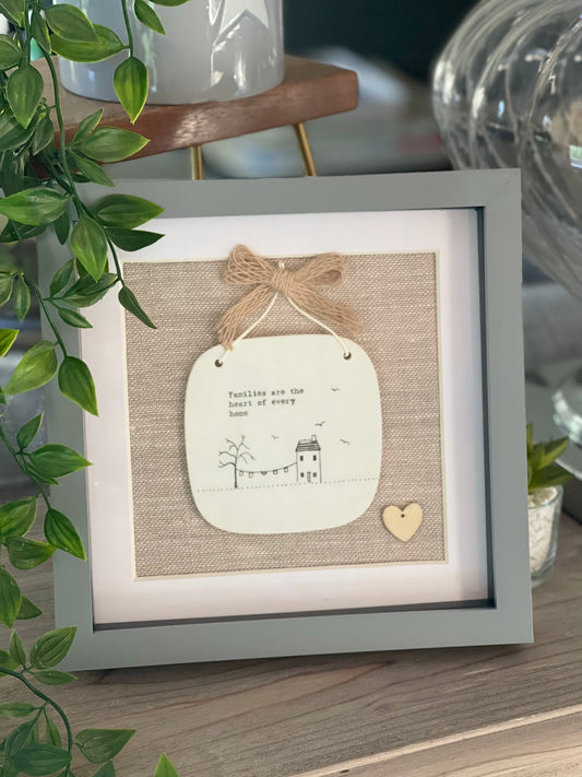 Framed Porcelain Dish - Family
