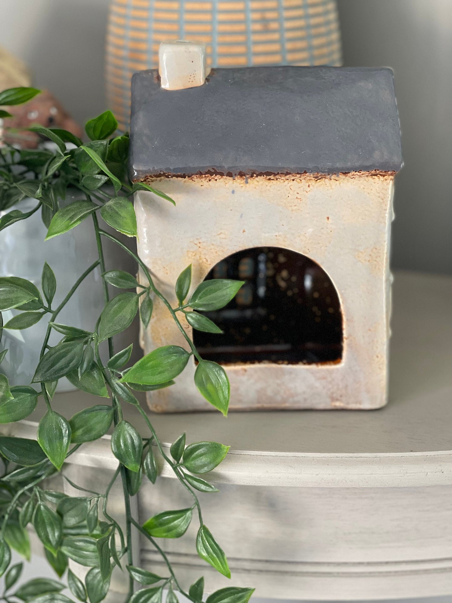 Ceramic House Lantern/Candle Holder