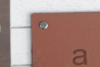 Faux Leather Engraved Wood Block Wall Sign