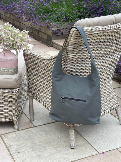 Dark Grey Tote/Shoulder Bag with Encrusted Star