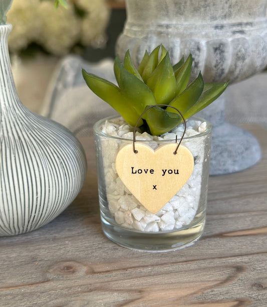 East of India little keepsake ribbon tag - Love You