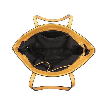Mustard Yellow Star Tote/Handbag with Silver Star design