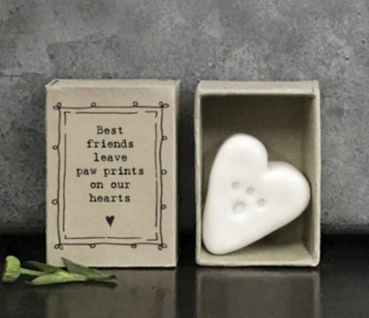 Best Friends - Matchbox Porcelain Heart