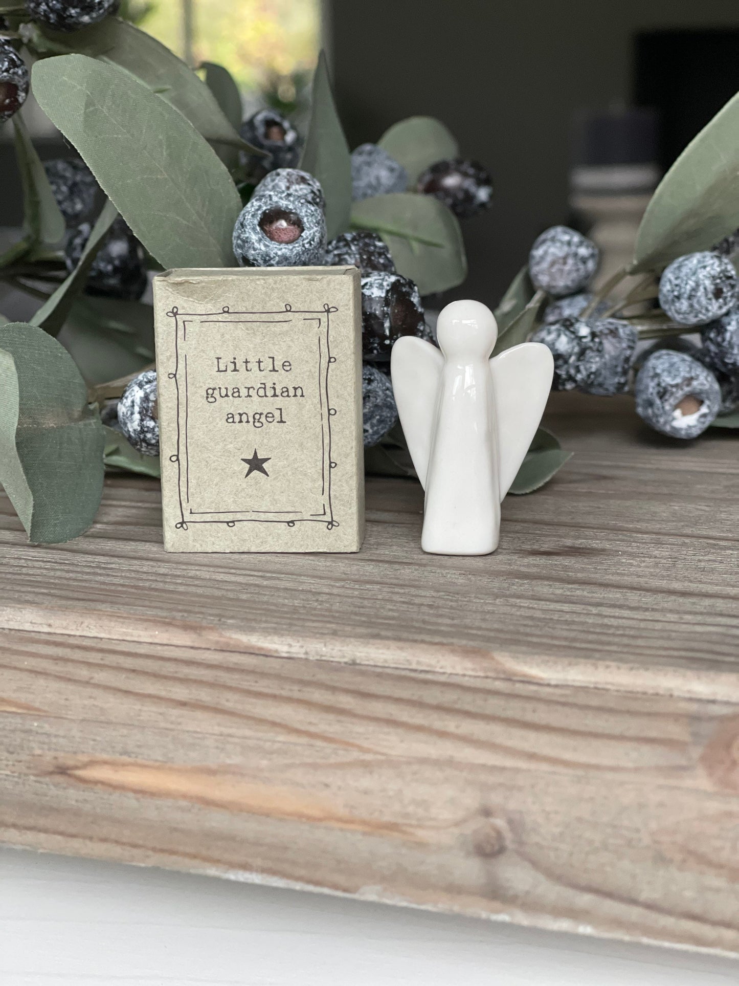 East of India Matchbox Porcelain Angel