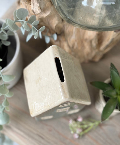 Village Cottage/House Ceramic Money Box