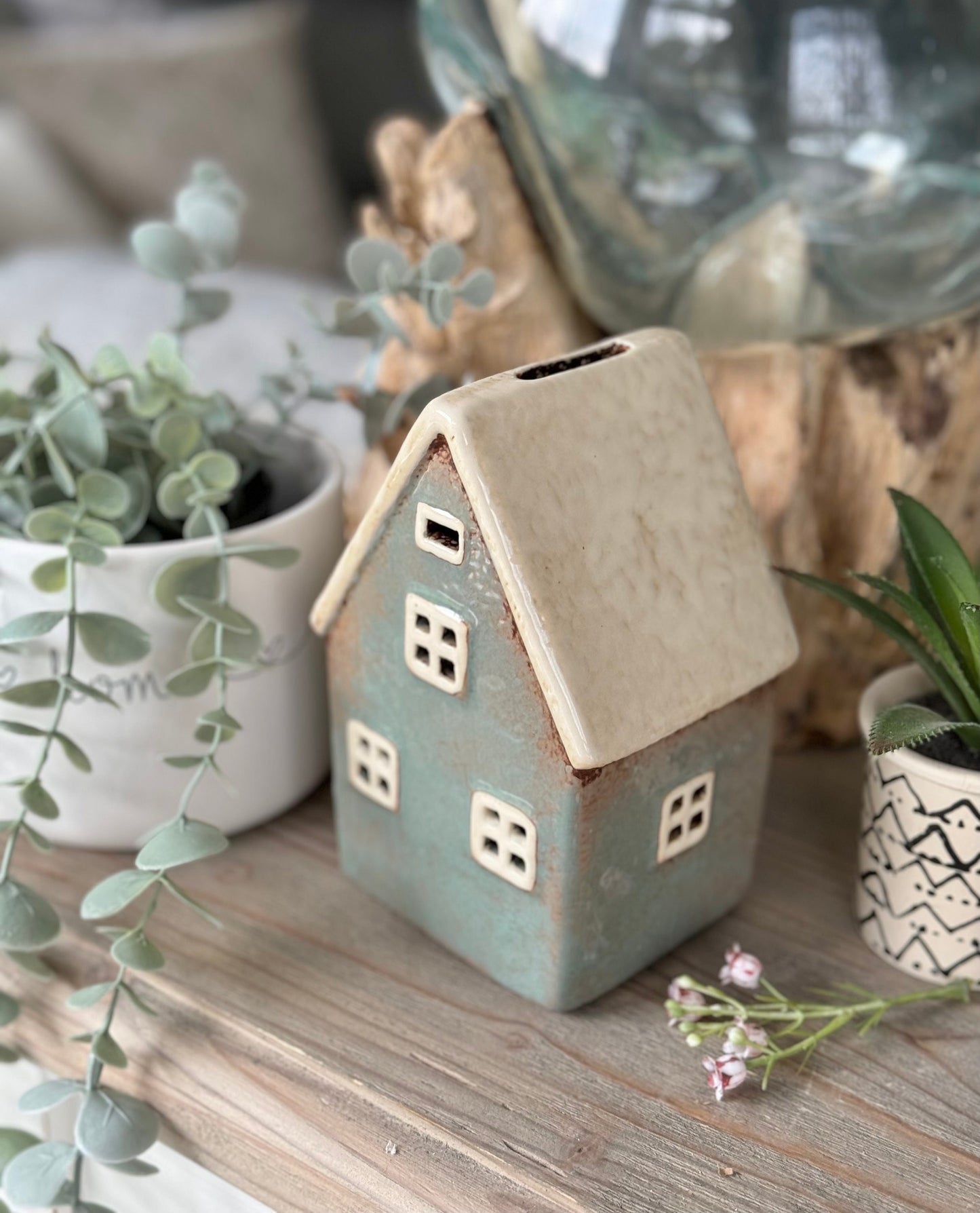 Village Cottage/House Ceramic Money Box